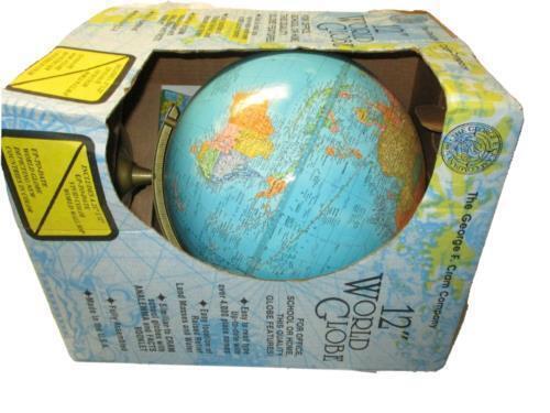 Blue Ocean 12in. Tabletop Globe, Champagne Base