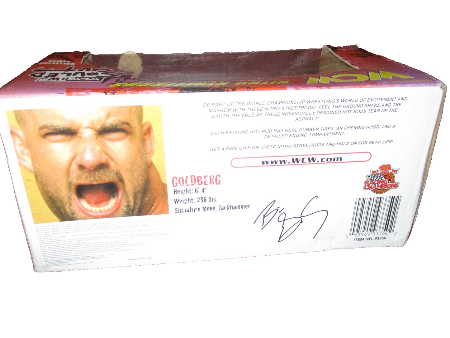 1999 Limited Edition WCW Nitro Streetrods 1:24 Car Goldberg & Box Souled Out