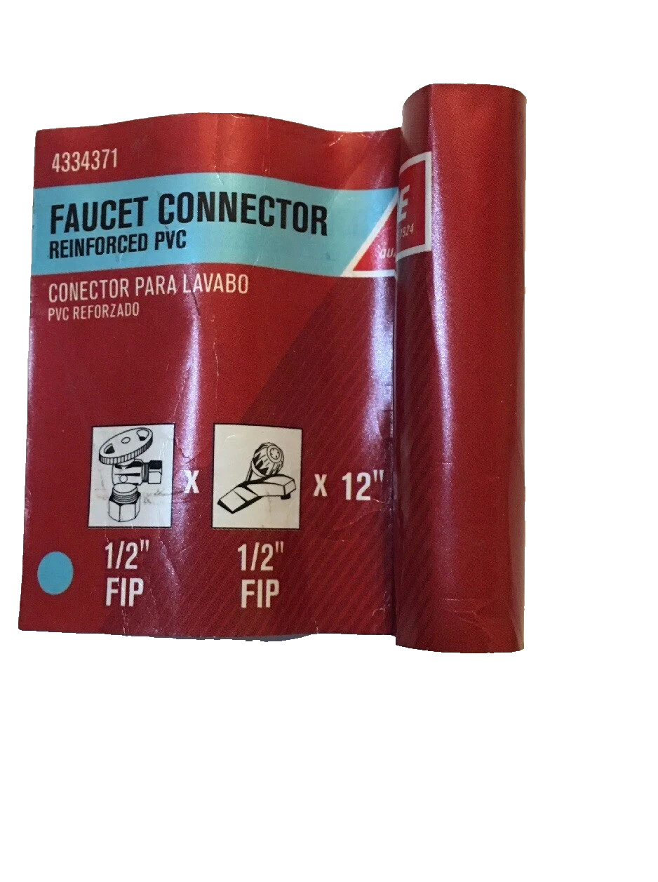 12" Faucet Connector 1/2 x 1/2" FIP Reinforced PVC 4334371