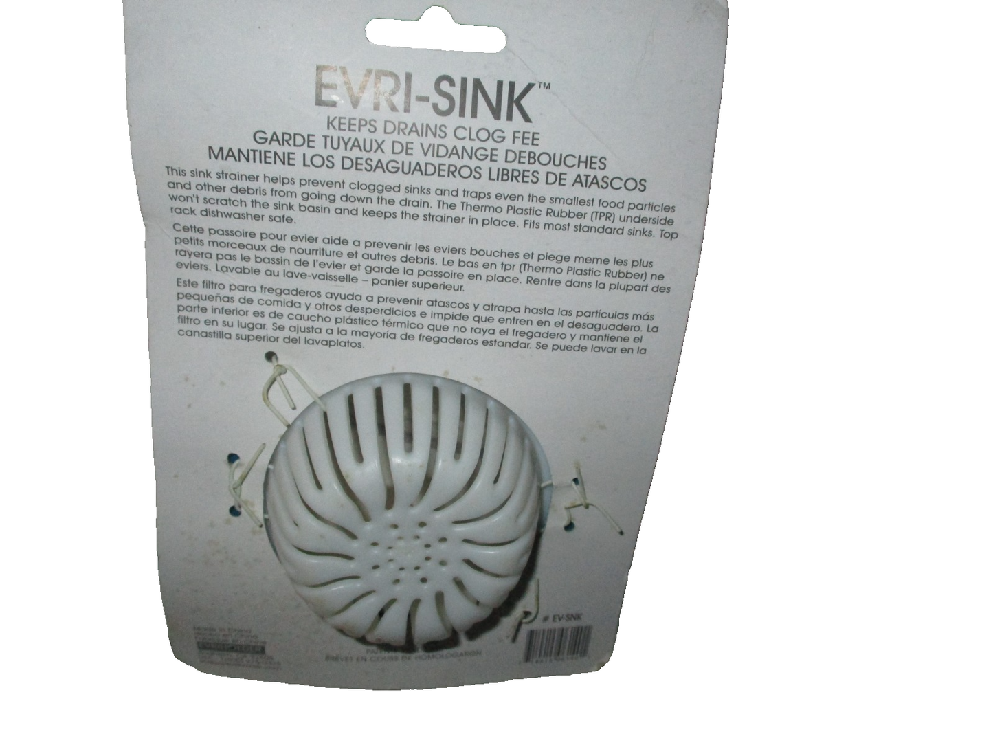 Evri-Sink Sink Strainer with Large Wide Rim, Tool for Kitchen Sinks