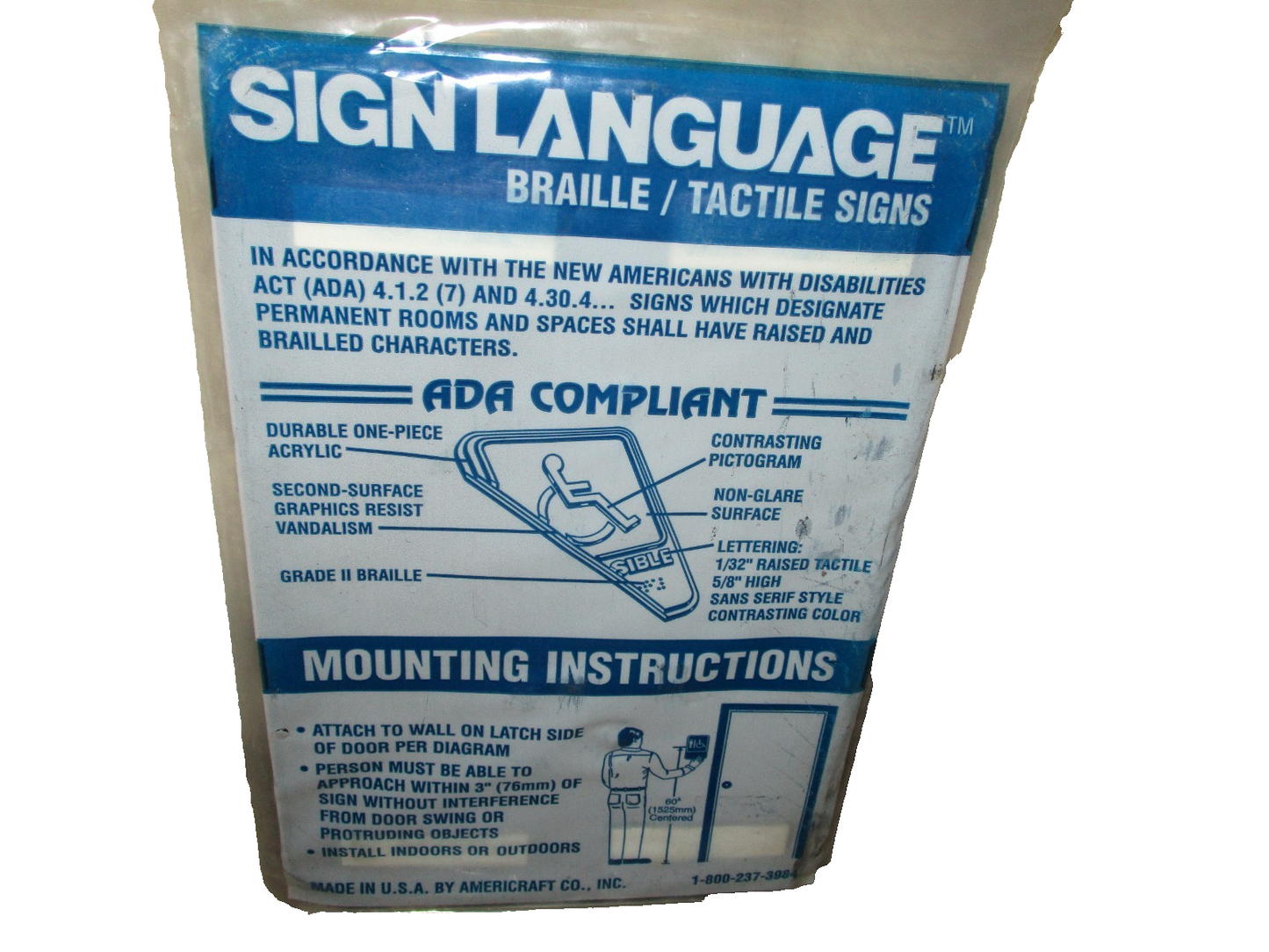 Women Business Plastic Bathroom Sign 9"in." x 6in." Color Black Self Sticking