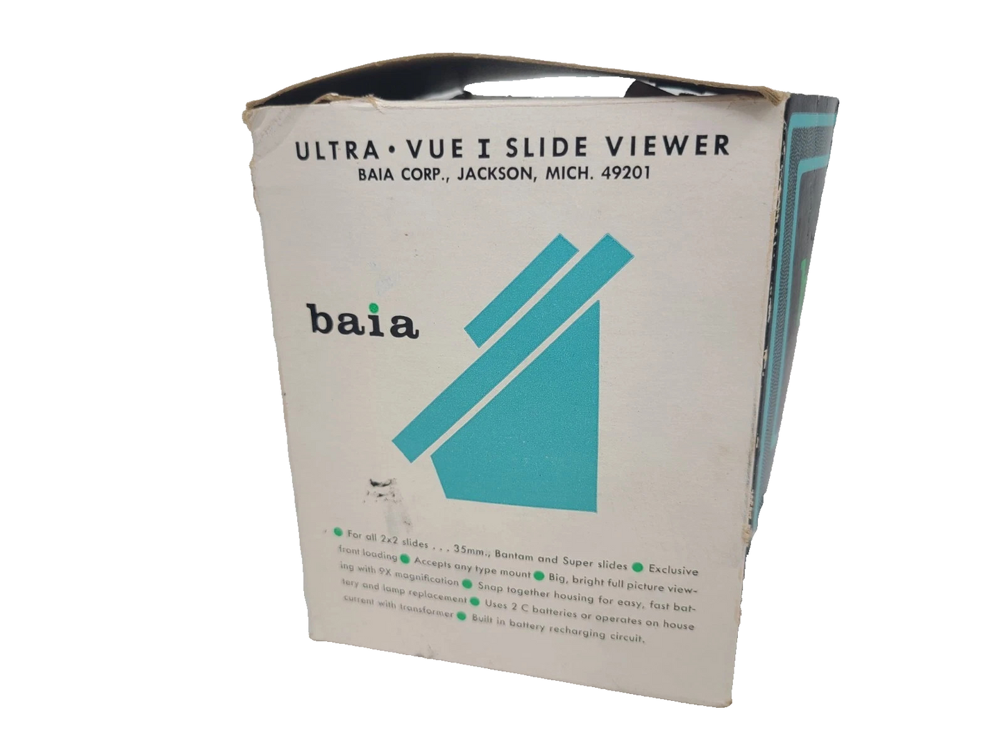 Vintage Baia Ultra Vue I 35MM Slide Viewer In Original Factory Box