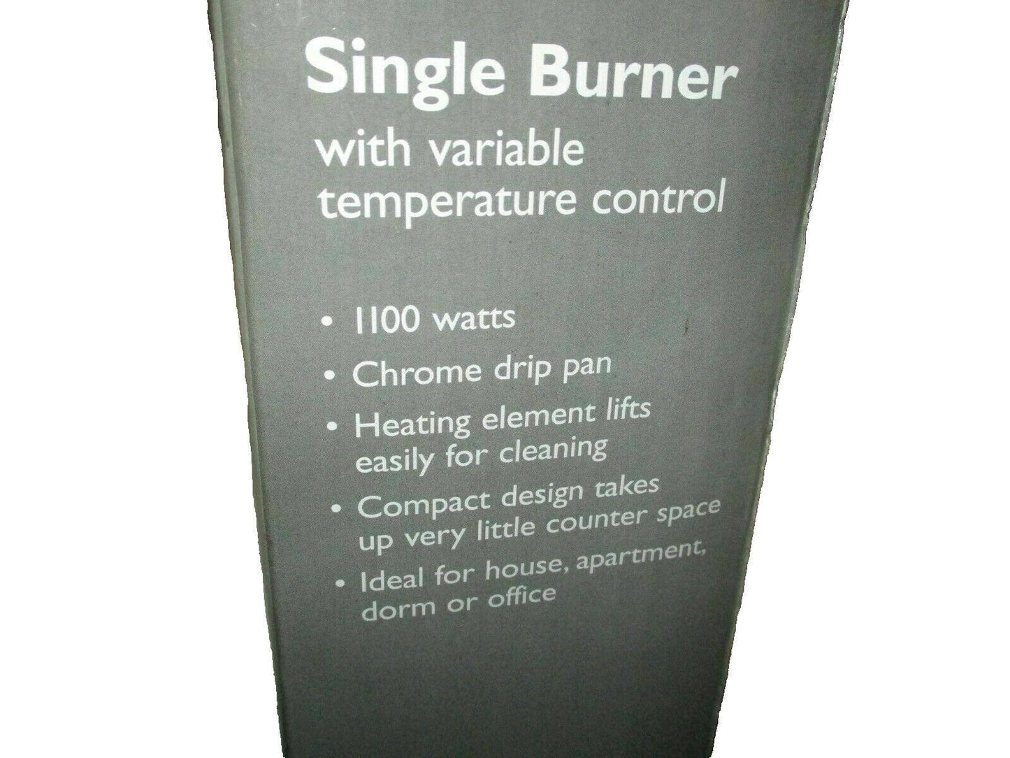 Everyday Living Single Burner w/ variable temperature control 1100 Watts