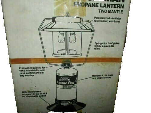 Vintage Coleman Propane Two Mantle Lantern 5152B700