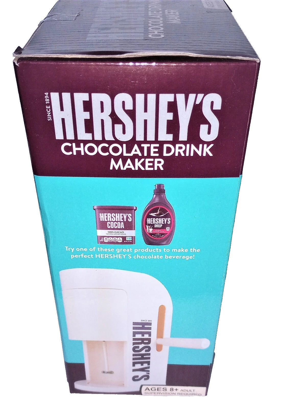 Hershey's Chocolate Drink Maker Hot or Cold Drinks Color White FB39508