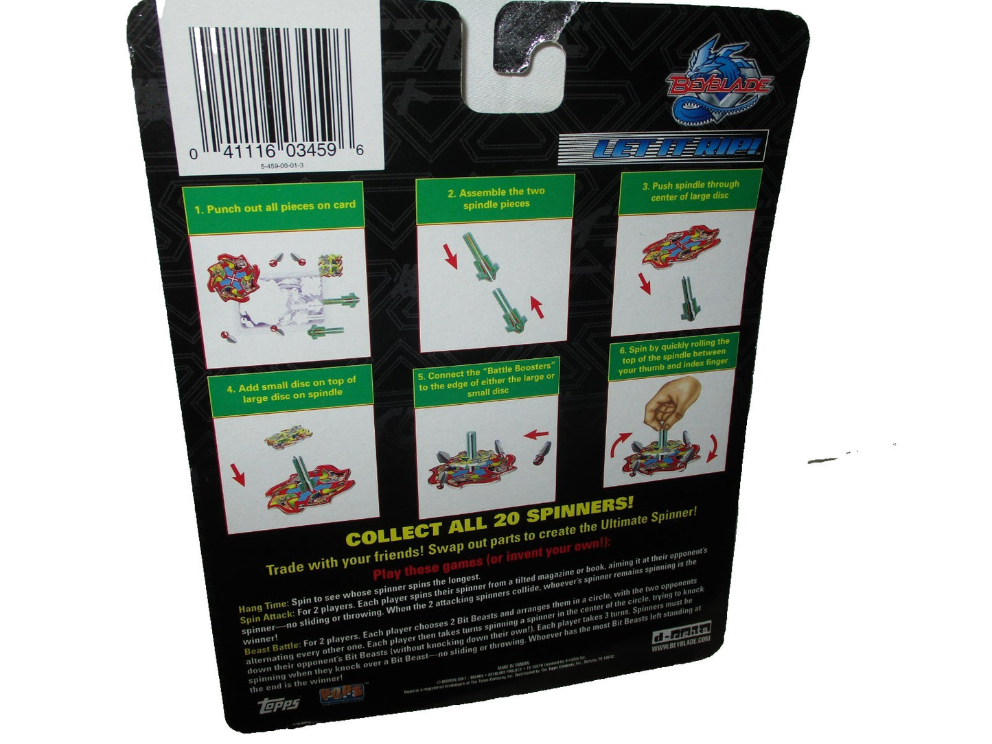 Topps Beyblade Punch Out And Build Spinners