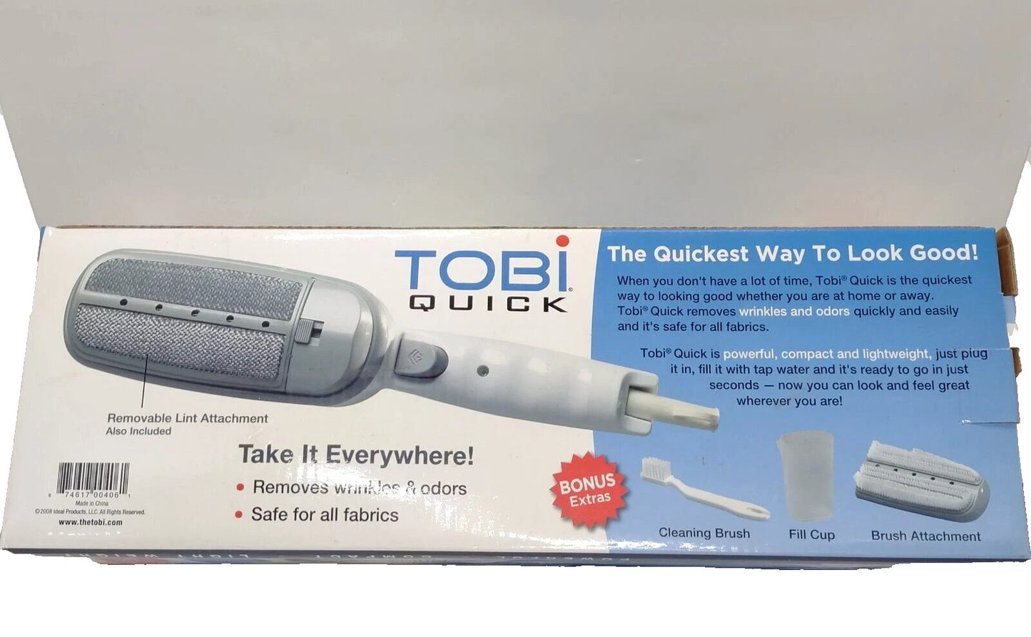 Tobi Quick Portable Fabric Garment Clothes Steam Cleaner Steamer