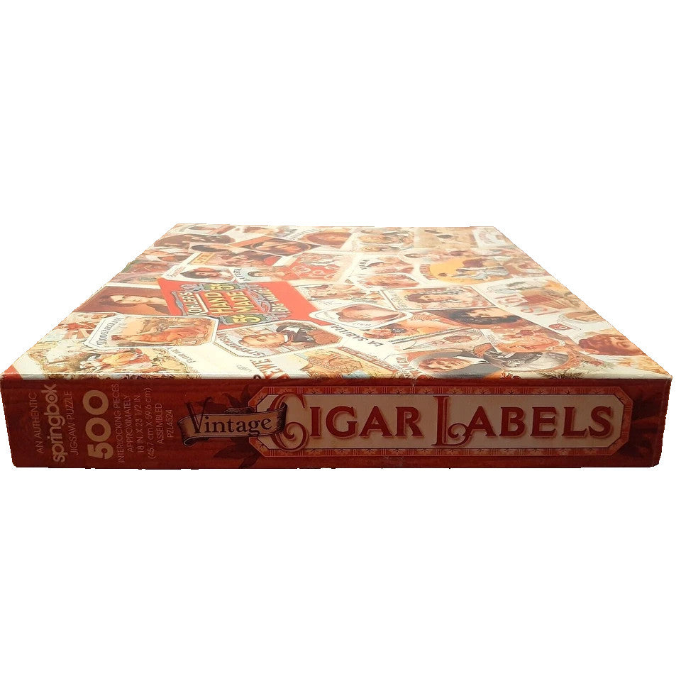 Springbok Puzzle Cigar Labels Collage 500 Piece Jigsaw Victorian Art Complete