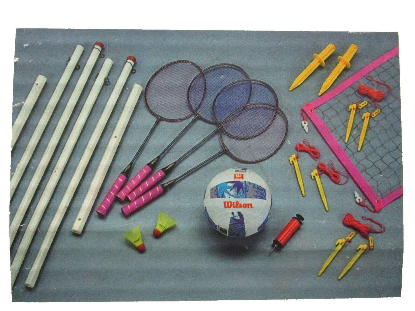 Vintage Rare New 90s Wilson Champion Collection Volleyball Badminton Combo Set