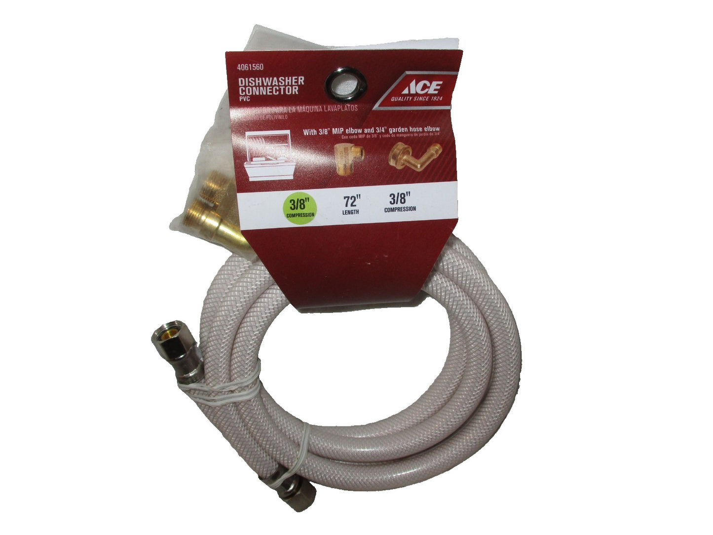 Ace Dishwasher Connector 72" x 3/8" Comp x 3/8" Comp 4061560