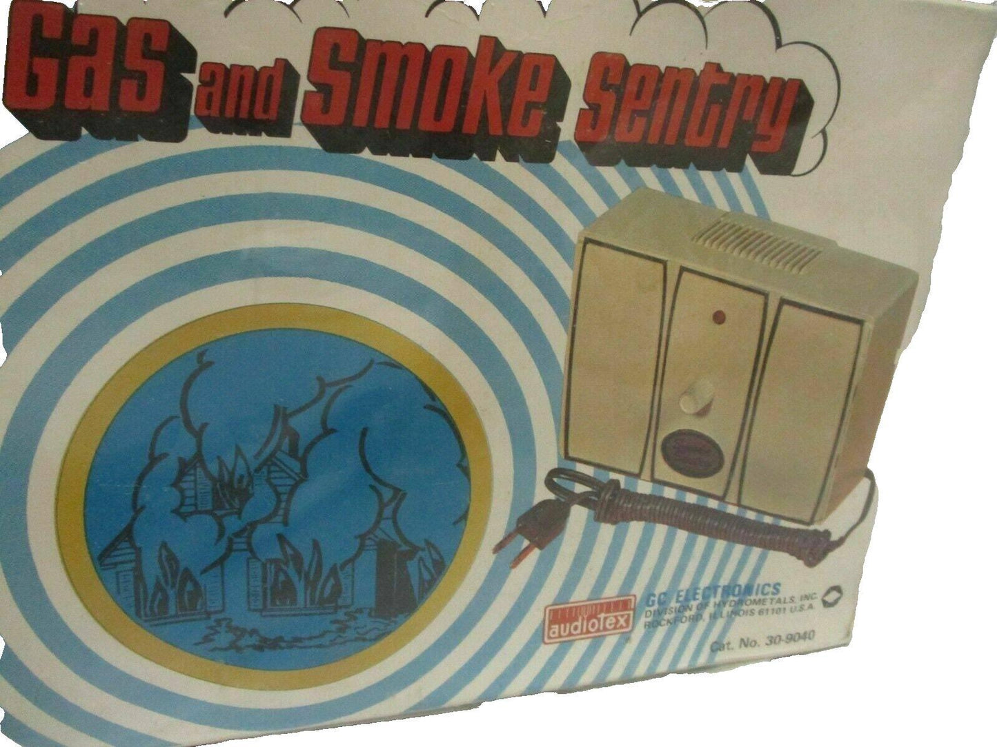 Vintage audiotex gas and smoke electric sentry detector rare find(new old stock)