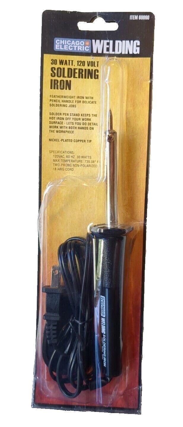 Welding 30 Watt 120 Volt Soldering Iron -Nickle Plated Copper Tip- Item #69060
