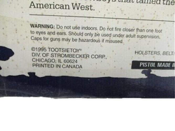 Tootsie Toy American West Double Holster Set 1995 Die Cast