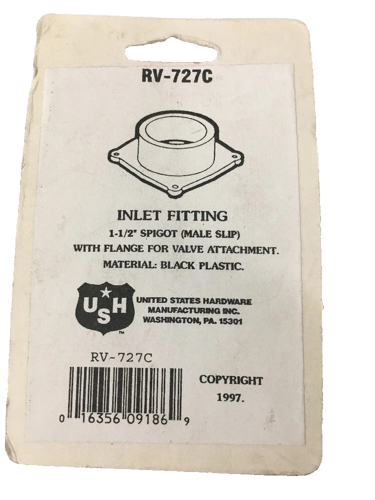 U.S. Spigot 1 1/2" Male Split w/ Flange RV-727C (PF1)