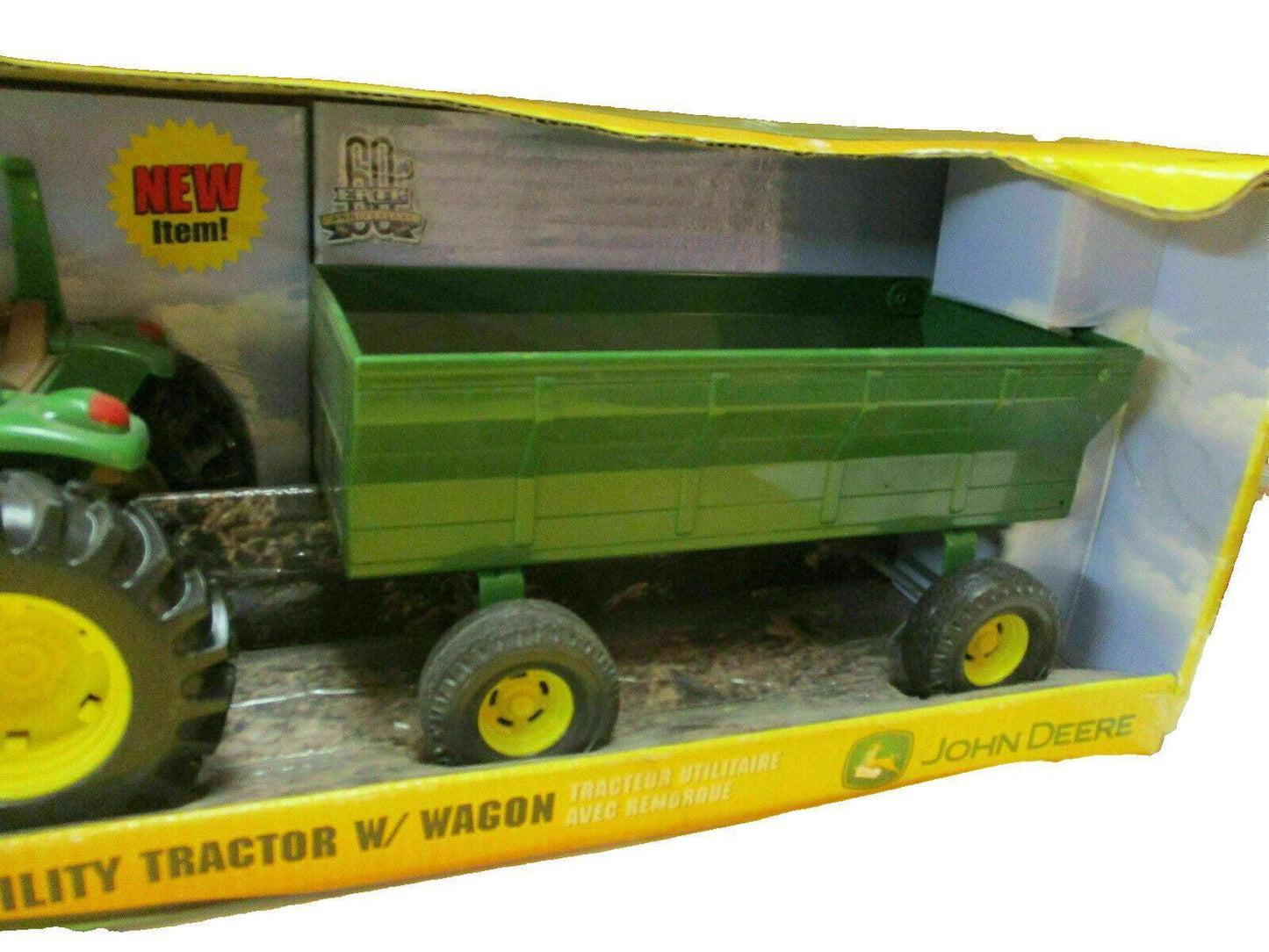 John Deere Ertl Tractor w/ Wagon Play Set 37163