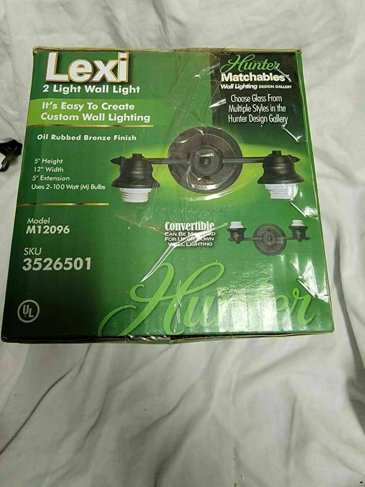 HUNTER Bronze Wall Sconce/Vanity 2 light Light Model M12096