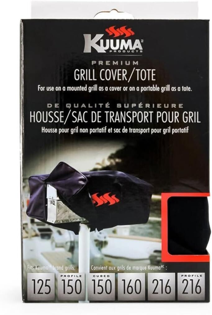 Camco Kuuma Black Portable Grill Cover | Safely Protects Kuuma Grills