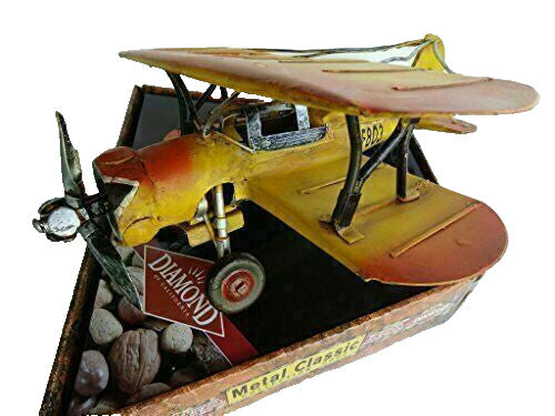 Vintage Airplane Yellow Metal Classic Collection 2002 Sherwood Brand Diamond