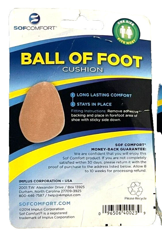Sofcomfort Ball of Foot shoe Cushion 1 pair