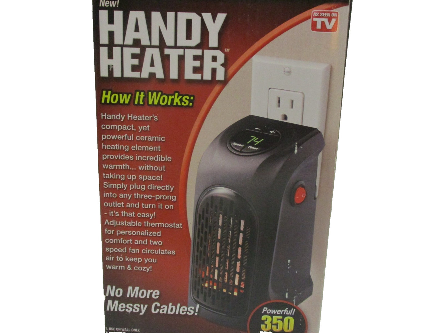 Handy Heater HEAT-MC12/4 Plug Outlet Speace Heater