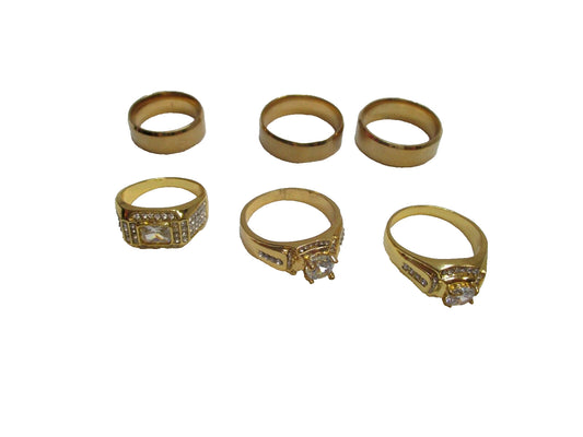 18k Gold Filled Link Chain/Belcher Necklaces/Belcher Bracelet & 6 Wedding Rings