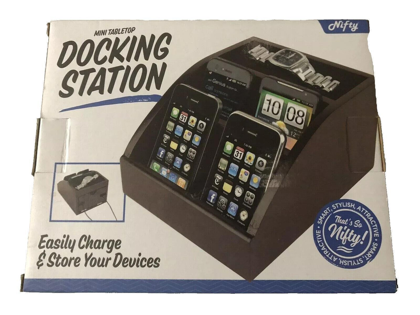 Mini Tabletop Docking Station For Smartphones & Digital Devices