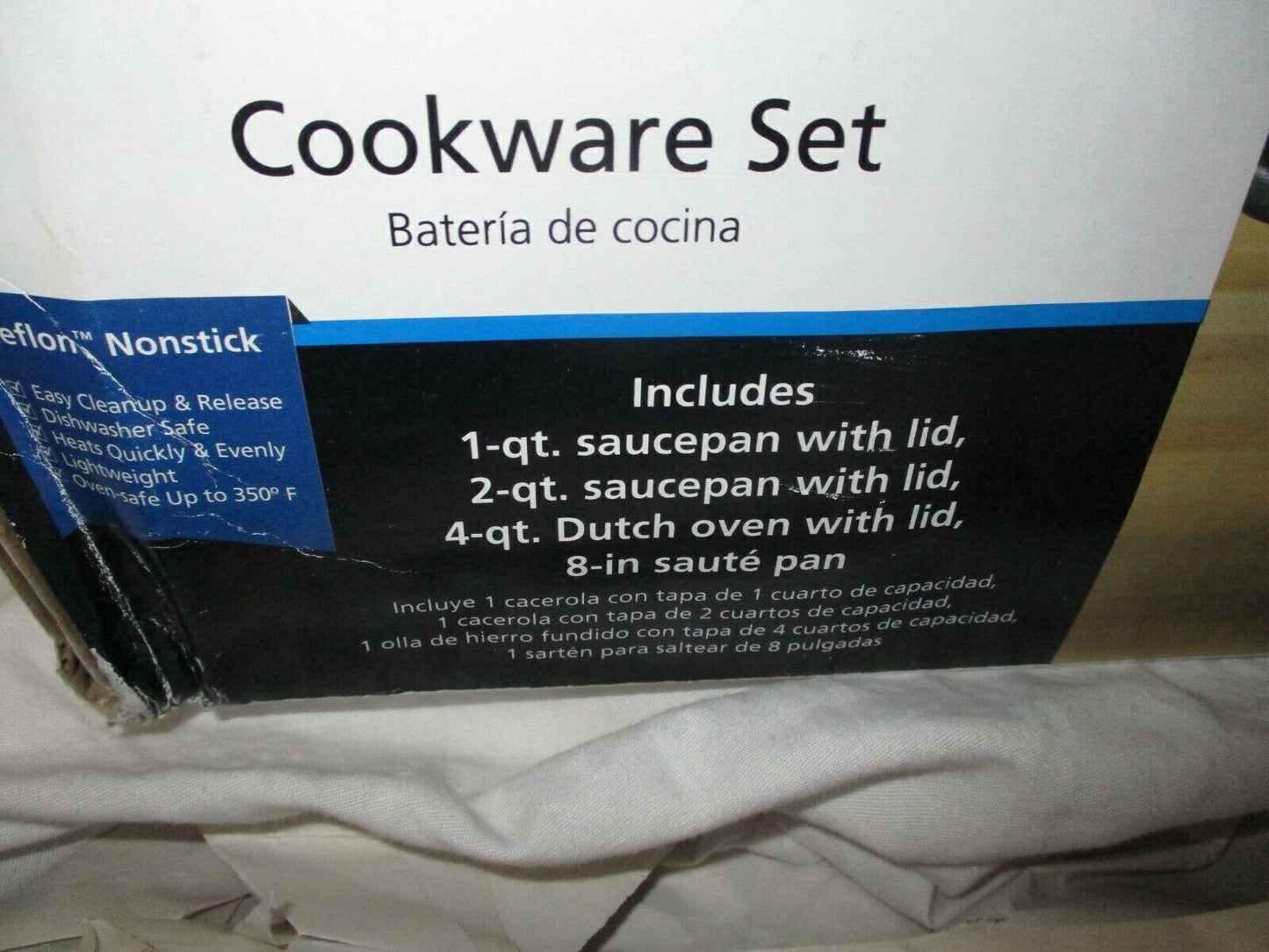 Mainstay 7 Pc Aluminum Cookware Set Aquifer, Nonstick