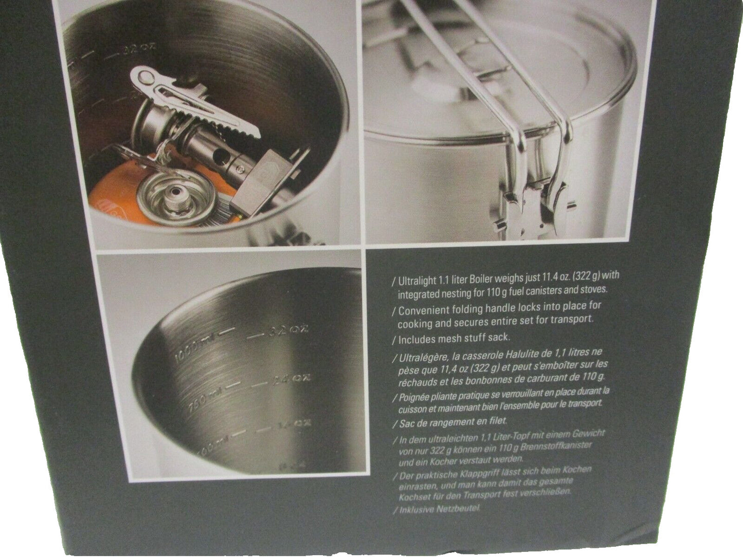 GSI Glacier Stainless Boiler 1.1LTR Stove and Fuel Cartridge not Included