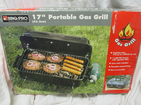 11,000BTU Portable BBQ-PRO Gas Grill, Outdoor Tabletop Camping Picnic BBQ Grill
