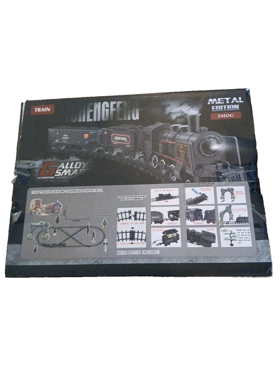 Temi Galloy Smart Locomotive Train Set Metal Edition Smog Art Deco