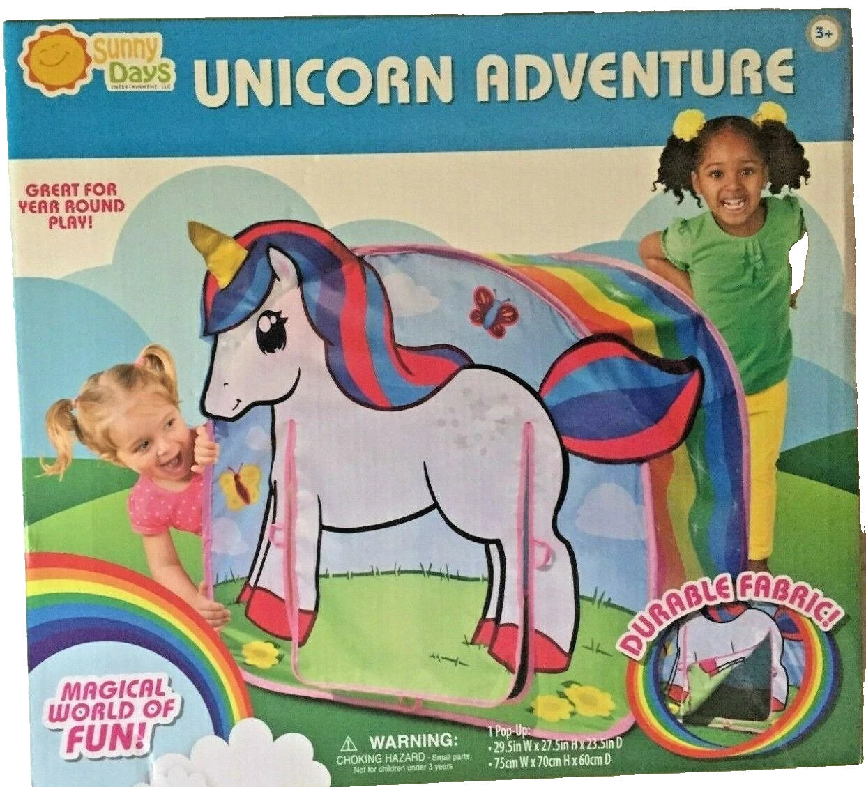 Sunny Days Pop-Up Unicorn Adventure Tent Soft Design