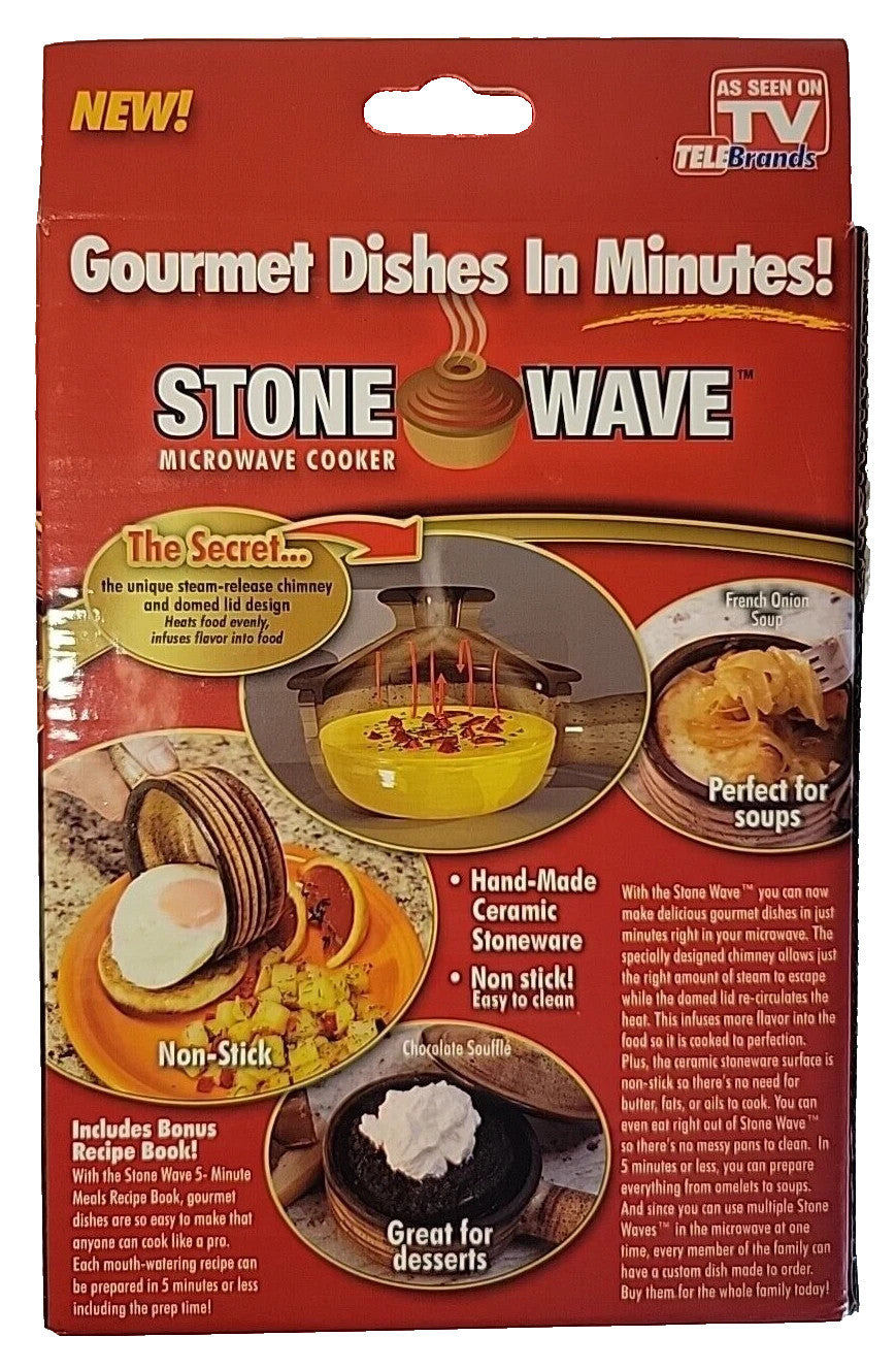 TeleBrands Stone Wave Microwave Cooker Brown