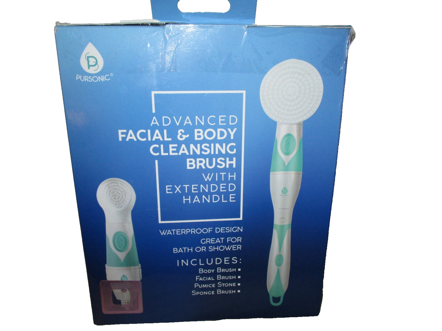 Pursonic Advanced Facial & Body Cleansing Brush with Extended Handle FC190AO