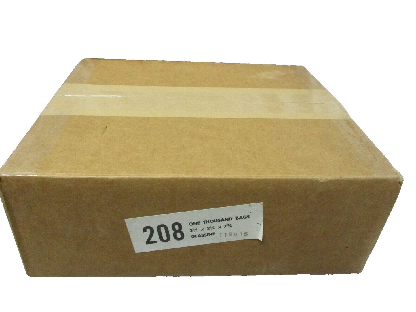 Square Glassine Bag - 1000/Case 3 1/2" x 2 1/4" 7 3/4"