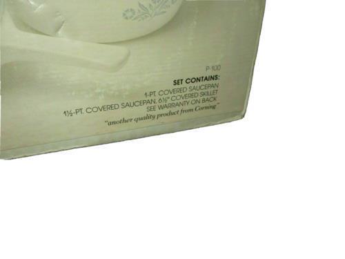 VTG RETRO P-100 CORNING WARE WHITE CORNFLOWER BLUE MENU-ETTE SEALED BOX