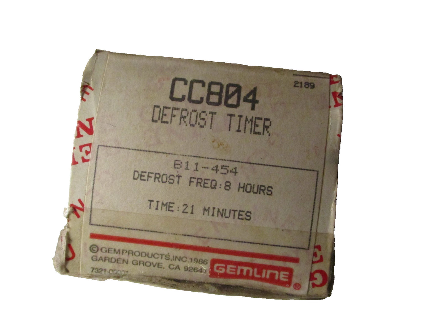 Gemline CC-804 Defrost Timer, Replaces: Frigidaire, Whirlpool, GE, Norge, More