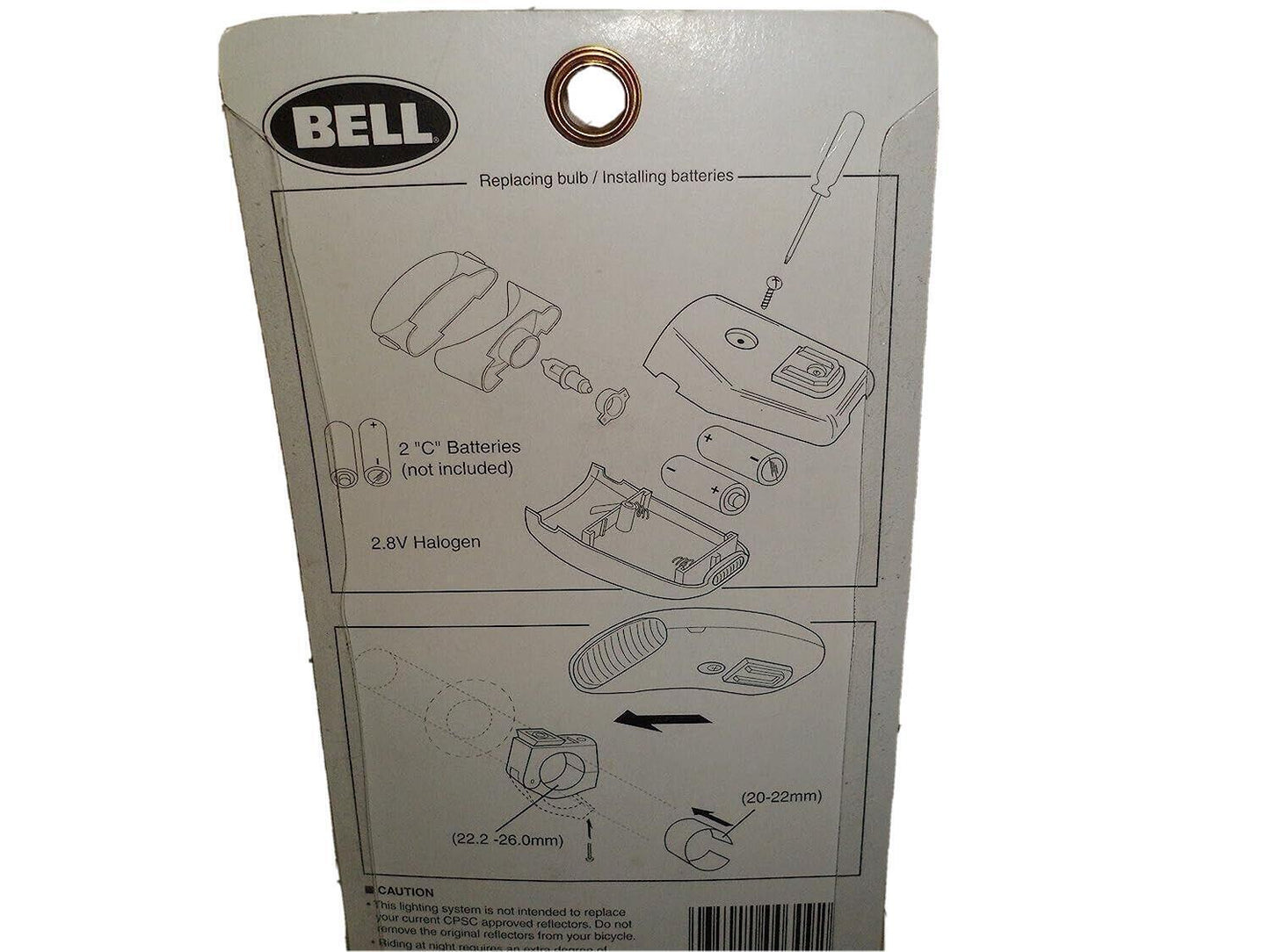 Bell Deluxe Halogen Battery Operated Headlight