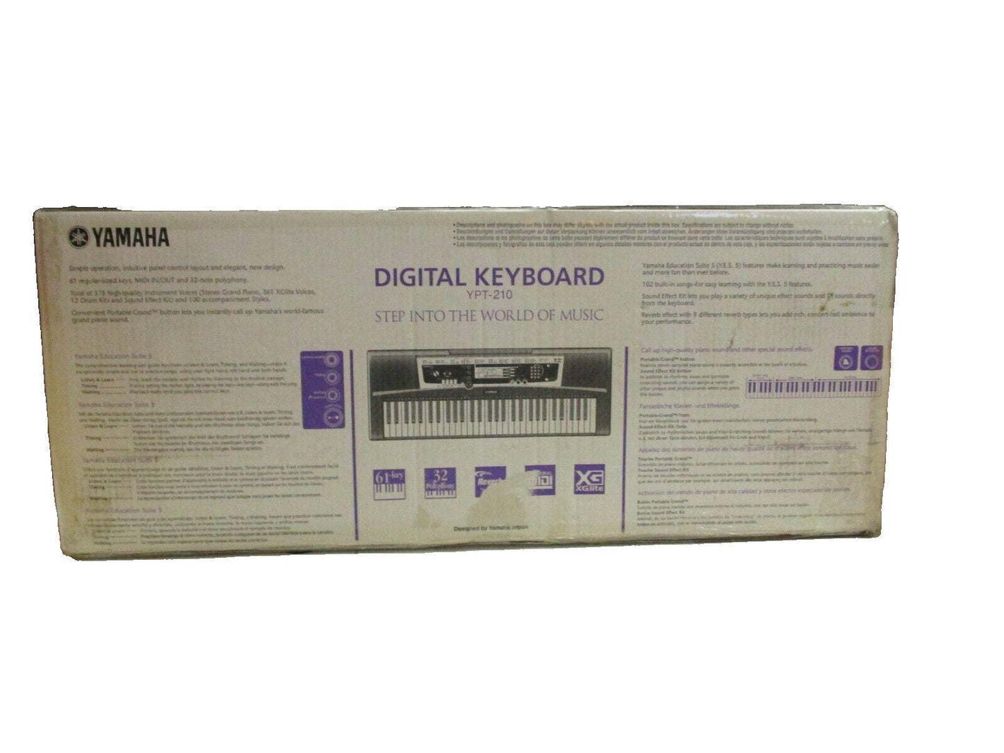 Yamaha YPT-210 Keyboard Black - 61 Keys New Old Stock