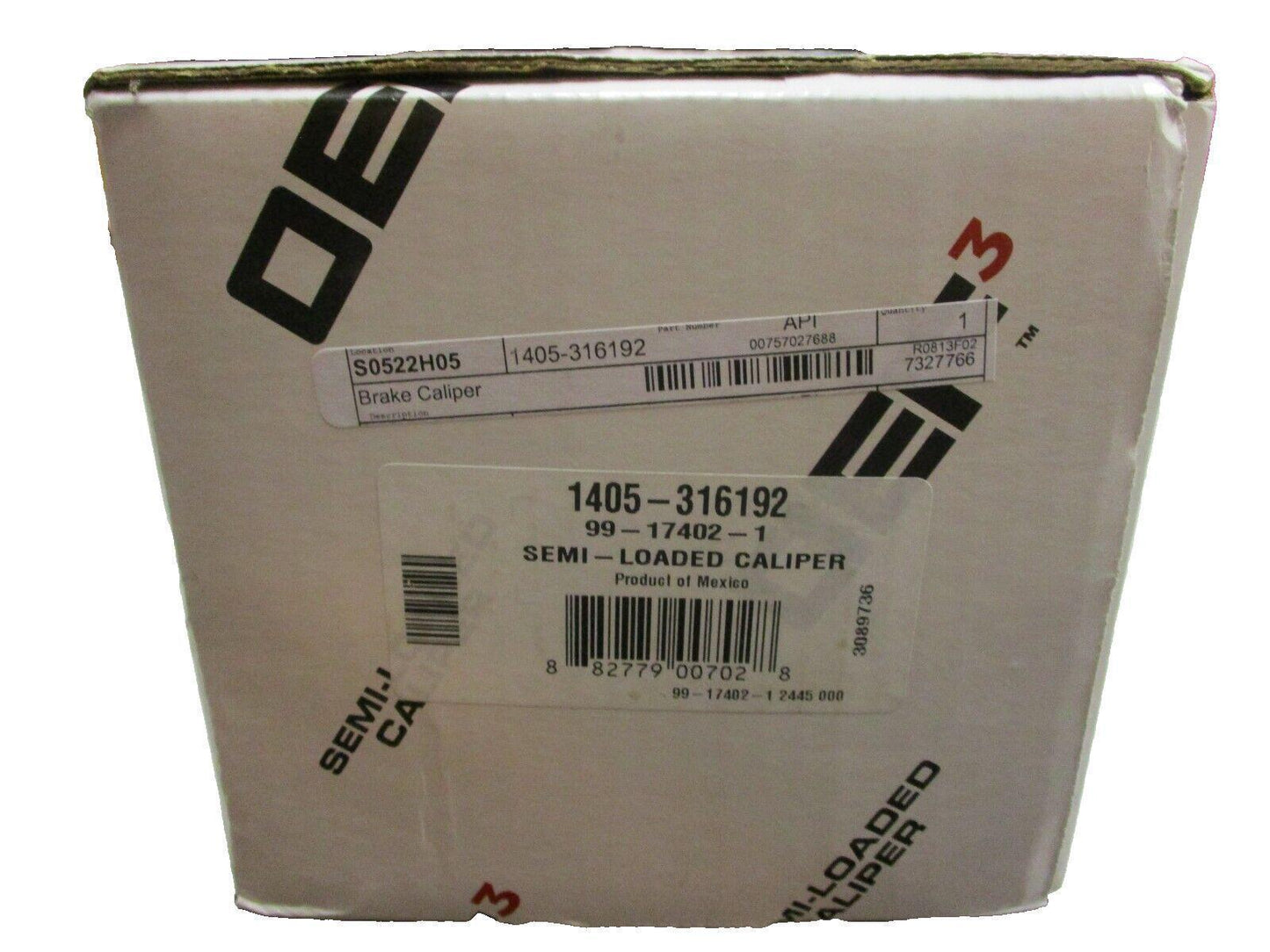 DEF3 Front Passenger Side Semi-Loaded Disc Brake Caliper 1405-316192