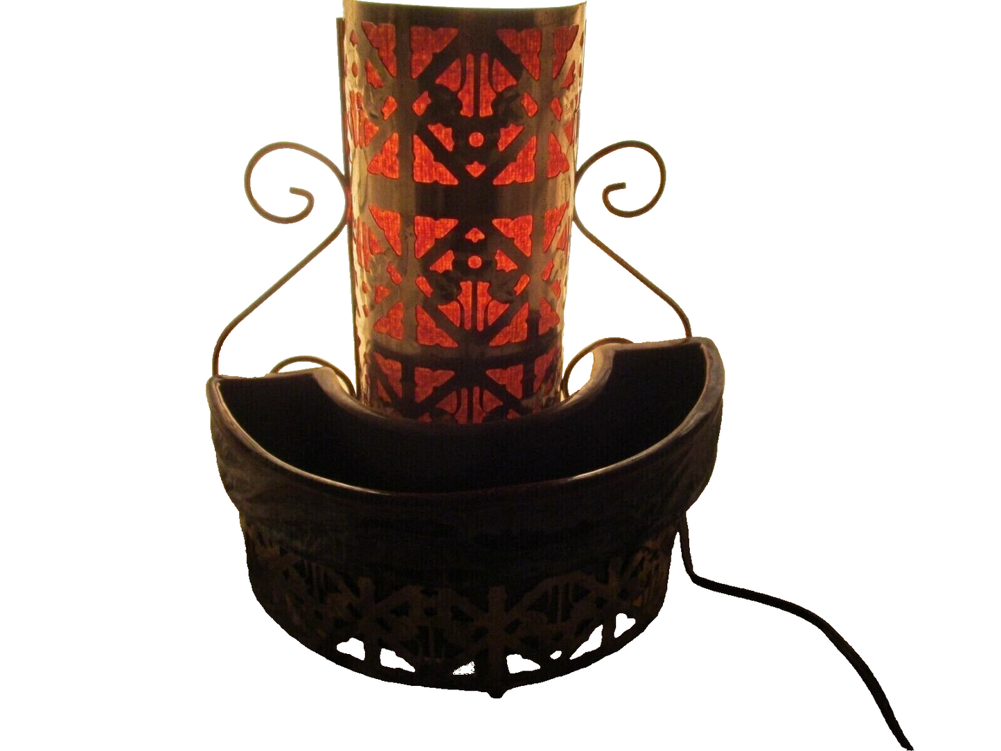 Vintage from the 1950s mid century modern tv planter/lamp sierra-columbia