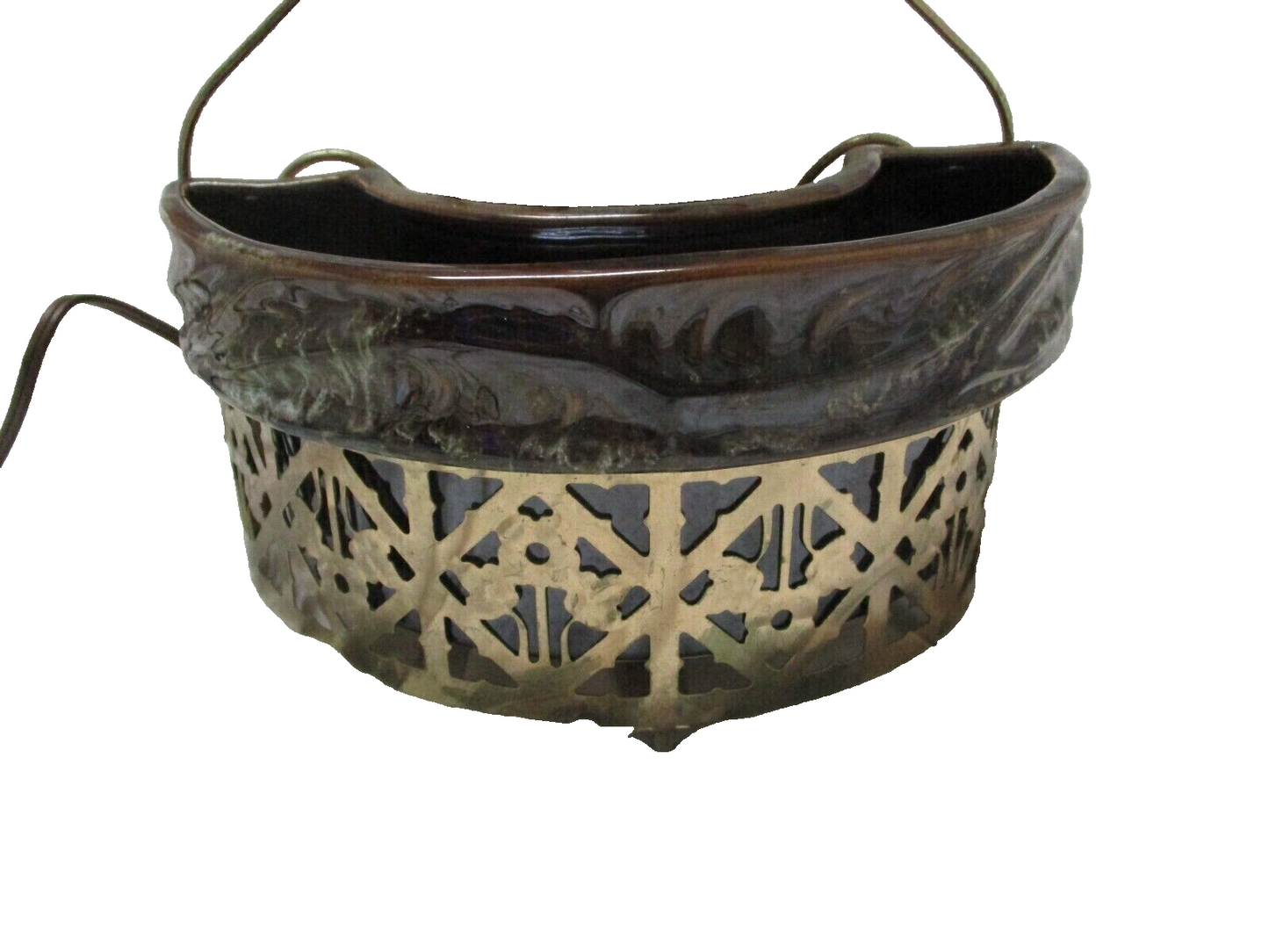 Vintage from the 1950s mid century modern tv planter/lamp sierra-columbia