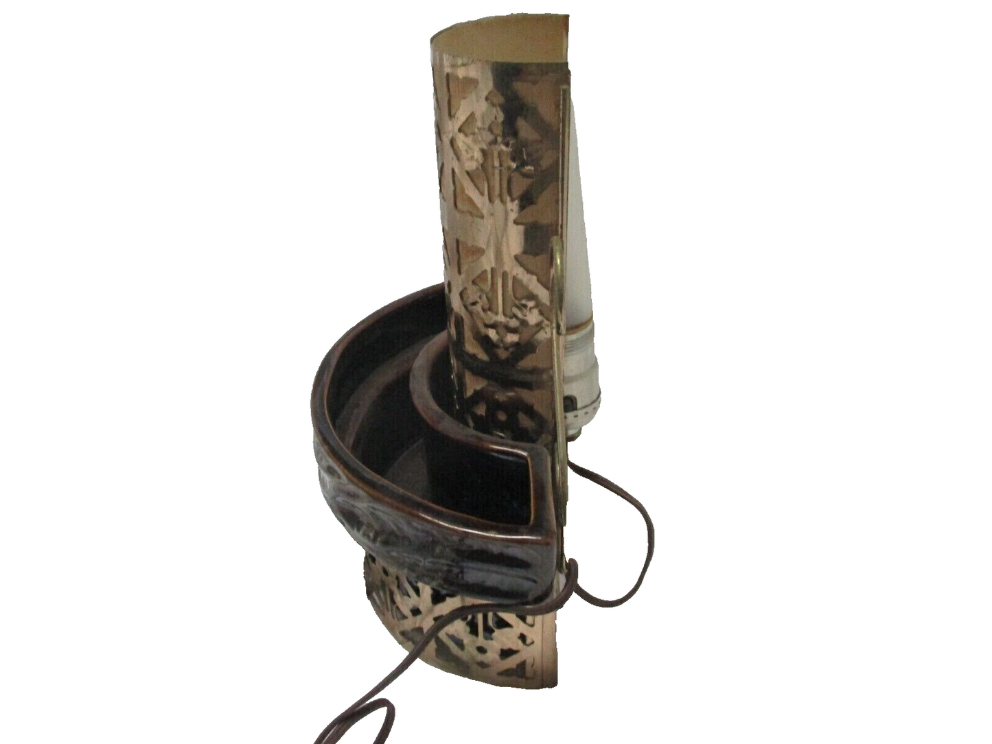 Vintage from the 1950s mid century modern tv planter/lamp sierra-columbia