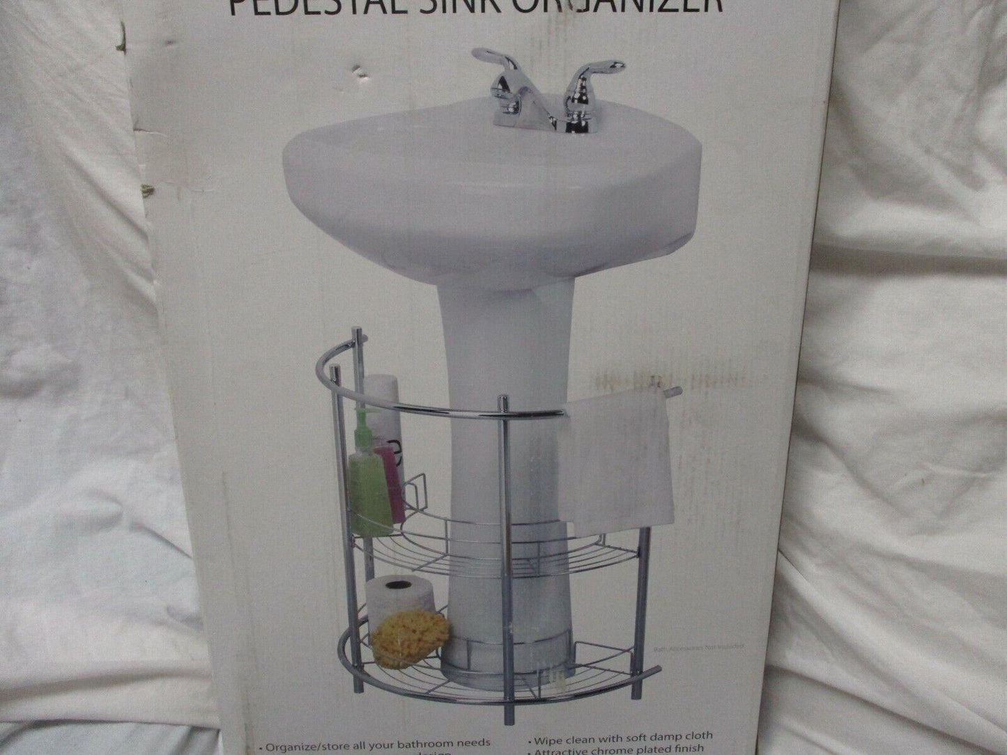 Creative Bath Products Complete Collection Under Pedestal Sink, Chrome