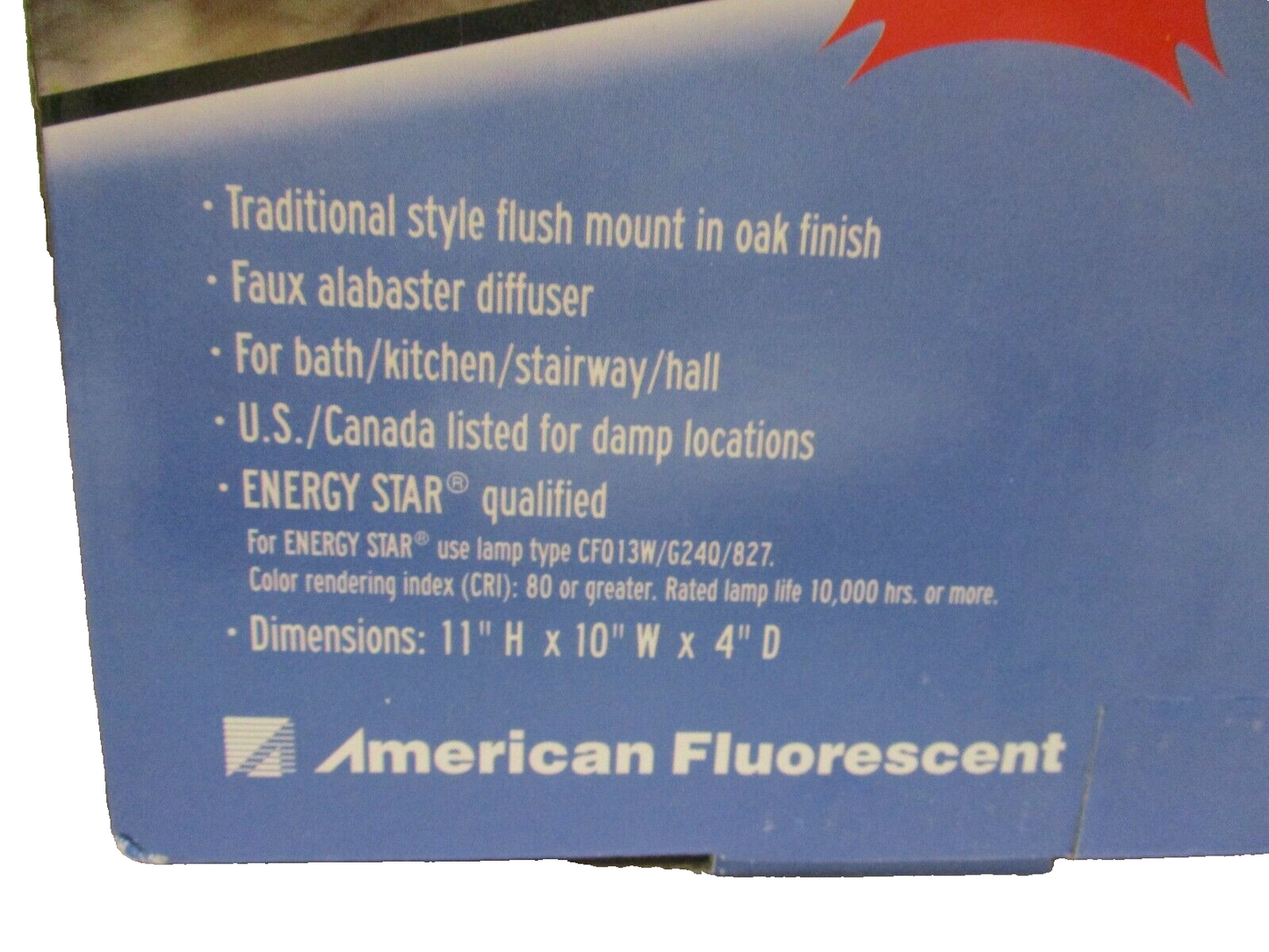 American Fluorescent Mission Sconce MIS213KECT (2) 13W CFL Quad Lamps Included