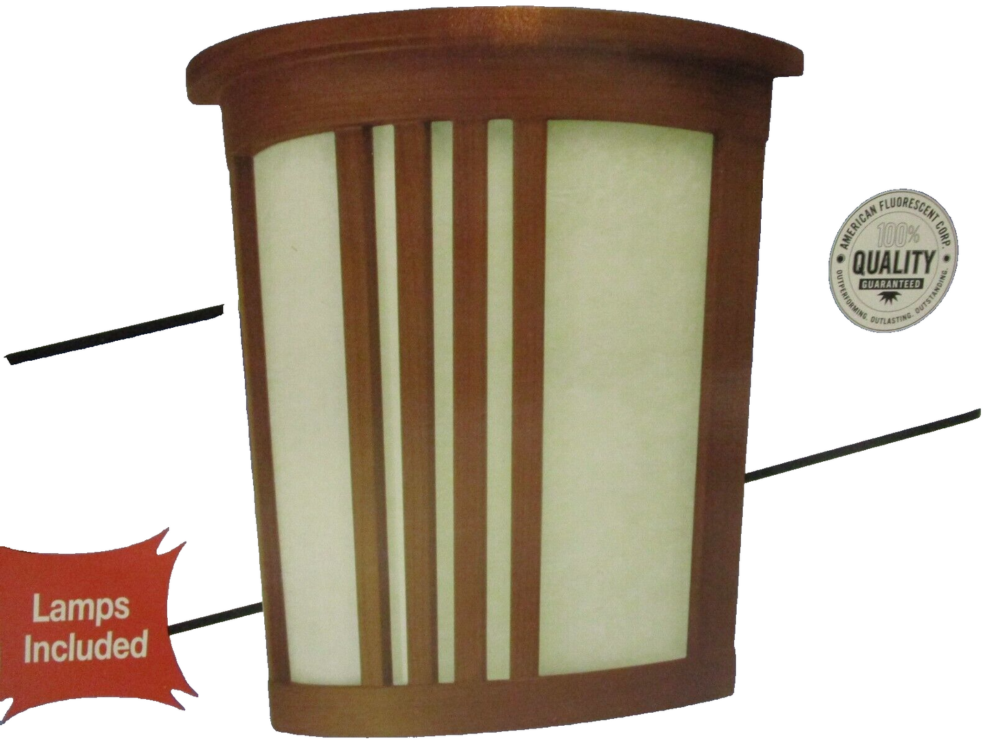 American Fluorescent Mission Sconce MIS213KECT (2) 13W CFL Quad Lamps Included