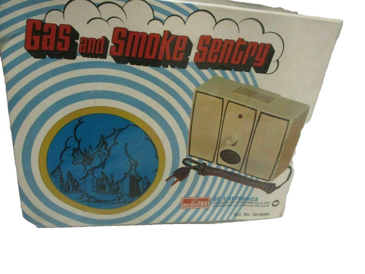 Vintage audiotex gas and smoke electric sentry detector rare find(new old stock)