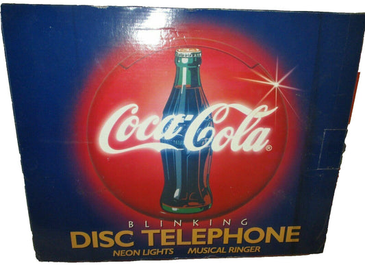 Cola Coca Blinking Disc Telephone Neon Lights Musical Ringer New Old Stock