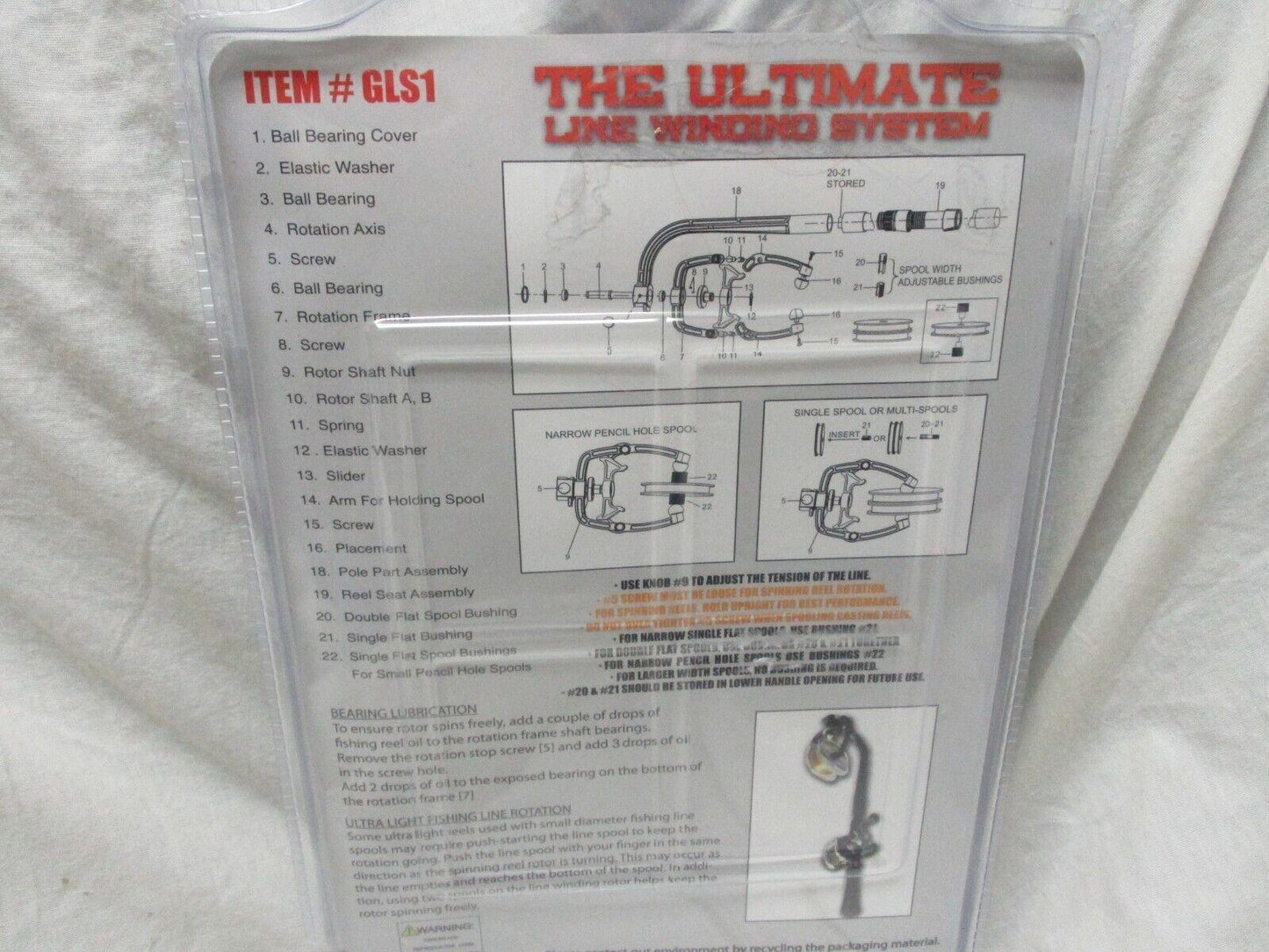 American Spirit Line Winding System GLS1 Line Winder Spooler