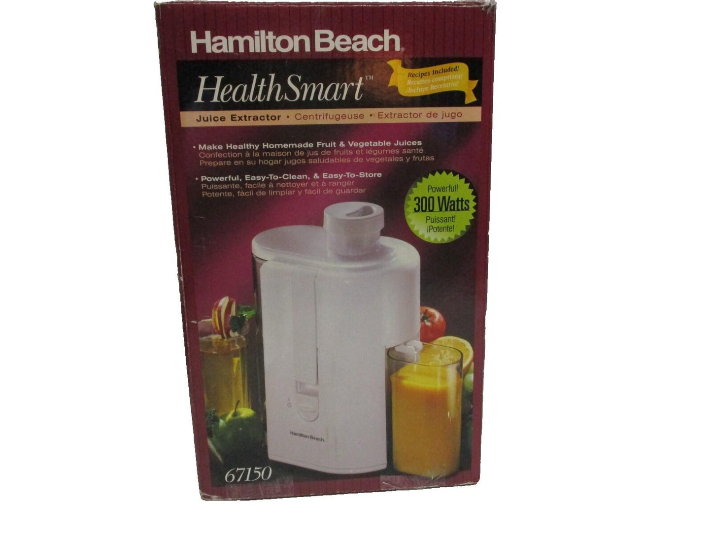 Vintage Hamilton Beach Juice Extractor Model 67150 Health Smart