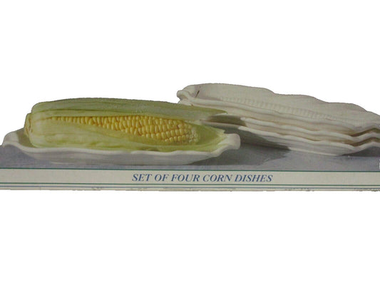 Belle Maison French Classic White Porcelain Corn Dishes Set Of 4 1989  Japan
